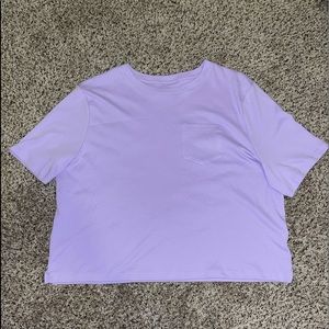 Lavender colored crop top from Target, size XXL.